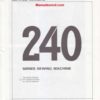 Singer 240 Series Sewing Machine Service Manual