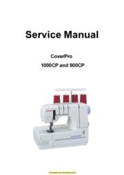 Janome 1000CP-900CP Cover Pro Sewing Machine Service-Parts Manual