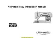 New Home Janome 592 Sewing Machine Instruction Manual
