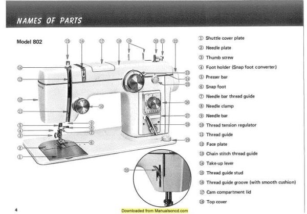 New Home 610-802 Sewing Machine Instruction Manual