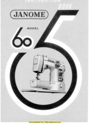 Janome 605 Sewing Machine Instruction Manual