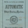 Wilcox-Gibbs Automatic Treadle Sewing Machine Instruction Manual