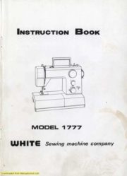 White 1777 Blue Jeans Sewing Machine Instruction Manual