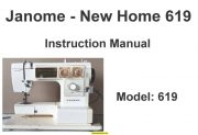 New Home Janome 619 Sewing Machine Instruction Manual