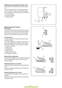 Janome Magnolia 7360 Sewing Machine Instruction Manual 