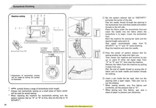 New Home RE-3000 Sewing Machine Instruction Manual