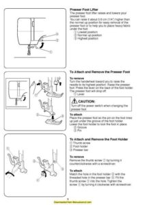 Janome RE1706 Sewing Machine Instruction Manual