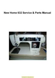 New Home 632 Sewing Machine Service-Parts Manual
