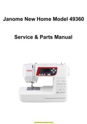 Janome New Home 49360 Sewing Machine Service-Parts Manual