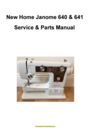 Janome New Home 640-641 Sewing Machine Service-Parts Manual