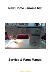 New Home Janome 693 Sewing Machine Service-Parts Manual