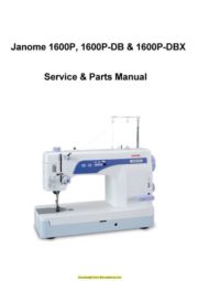 Janome 1600P-DB-DBX Sewing Machine Service-Parts Manual