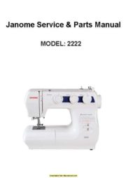 Janome 2222 Sewing Machine Service-Parts Manual
