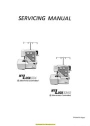 Janome 534-534D MyLock Sewing Machine Service-Parts Manual