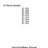 Janome New Home JD 1812 Sewing Machine Service-Parts Manual