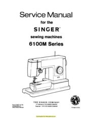 Singer 6101 Sewing Machine Service Manual