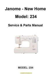 Janome New Home 234 Sewing Machine Service-Parts Manual