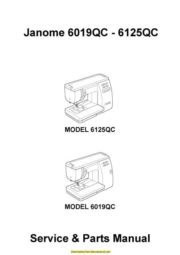 Janome 6019QC-6125QC Sewing Machine Service-Parts Manual