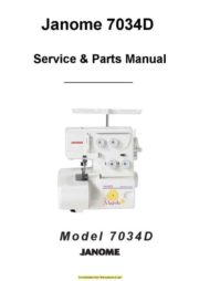 Janome 7034D Sewing Machine Service-Parts Manual