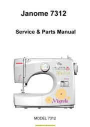 Janome 7312 Sewing Machine Service-Parts Manual