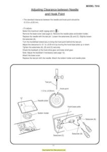 Janome 7318 Magnolia Sewing Machine Service-Parts Manual