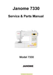 Janome 7330 Sewing Machine Service-Parts Manual