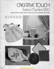 Singer 1030 Sewing Machine Instruction Manual