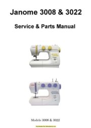 Janome 3308-3022 Sewing Machine Service-Parts Manual