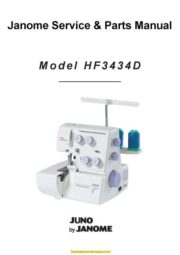Janome HF3434D Sewing Machine Service-Parts Manual