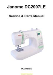 Janome DC2007LE Sewing Machine Service-Parts Manual