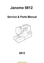 Janome 5812 Sewing Machine Service-Parts Manual