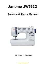 New Home Janome JW5622 Sewing Machine Service-Parts Manual