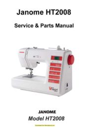 Janome HT2008 Sewing Machine Service-Parts Manual