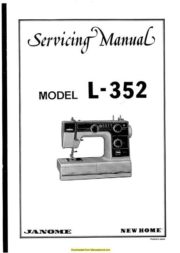 New Home Janome L-352 Sewing Machine Service-Parts Manual