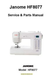 Janome HF8077 Sewing Machine Service-Parts Manual
