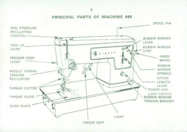 Singer 449 Sewing Machine Instruction Manual