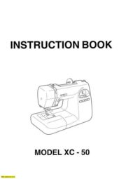 Janome XC-50 Sewing Machine Instruction Manual