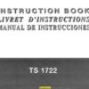 Janome TS 1722 Sewing Machine Instruction Manual