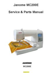 Janome MC200E Sewing Machine Service-Parts Manual