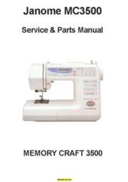 Janome 3500 Memory Craft Sewing Machine Service-Parts Manual