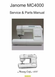 Janome 4000 Memory Craft Sewing Machine Service-Parts Manual