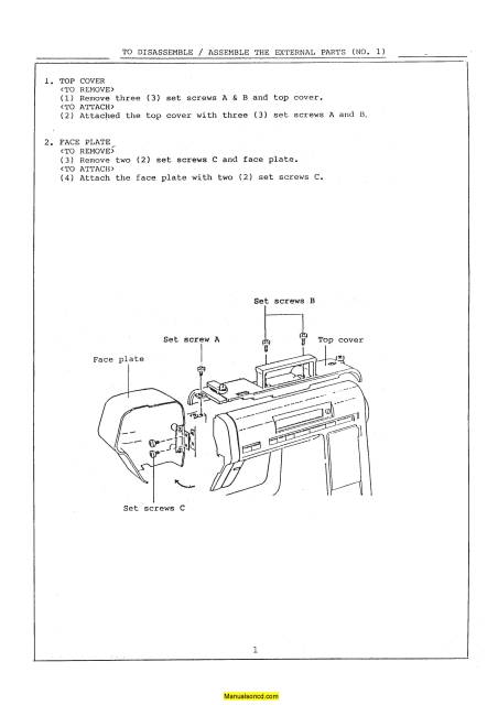 Lår mekanisme Rejse tiltale Janome 4000 Memory Craft Sewing Machine Service-Parts Manual