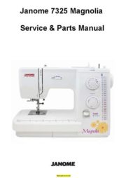 Janome 7325 Sewing Machine Service-Parts Manual