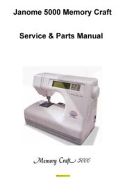 Janome 5000 Memory Craft Sewing Machine Service-Parts Manual