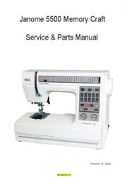 Janome 5500 Memory Craft Sewing Machine Service-Parts Manual
