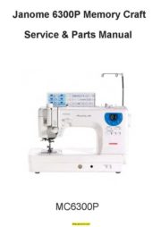 Janome 6300 Memory Craft Sewing Machine Service-Parts Manual
