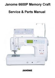 Janome 6600 Memory Craft Sewing Machine Service-Parts Manual