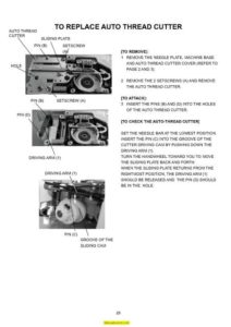 Janome 6600 Memory Craft Sewing Machine Service-Parts Manual