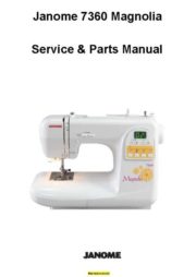 Janome 7360 Magnolia Sewing Machine Service-Parts Manual
