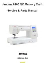 Janome 8200QC Memory Craft Sewing Machine Service-Parts Manual